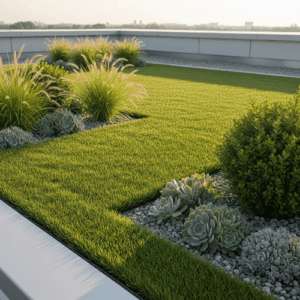 Customizable Commercial and Residential Artificial Grass for Landscaping and Rooftops