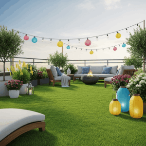 Customizable Artificial Grass for Outdoor Leisure and Garden Decor Industry