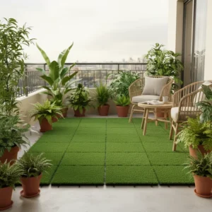 Self Locking PE+PP 25mm Artificial Turf for Balcony and Garden Creates Simulated Turf