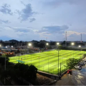 Shock Absorbing Artificial Soccer Lawn for Training Areas Durable Pro Grass Infill Options S2 40-60mm Pile Height