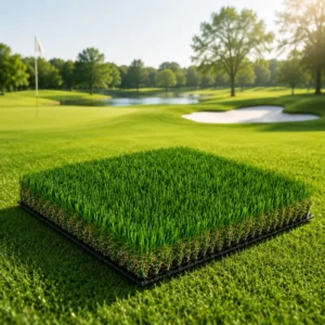 Soft Eco-Friendly 35mm Anti-Slip Artificial Grass for Wet Environments and Fountain Surrounds, High Drainage, 70UF