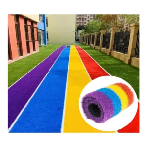 Soft Feeling Colorful Garden Artificial Lawn Grass Turf Flooring Synthetic Grass Eco-friendly 25-30mm Pile Height