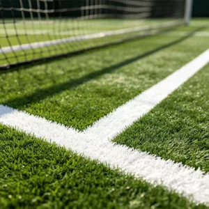 Sport-style Artificial Turf with Three-Color Blend 3cm Straight Grass Blades Soft & Eco-Friendly Recyclable Wall Decoration