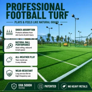 Sports Artificial Grass Turf with Durable Structure for Soccer Field Training Ground