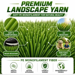 Sports Landscape Artificial Lawn Featured With Pet Friendly Drainable Synthetic Grass Park Decoration Outdoor Areas