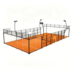 Standard Hot Dip Galvanized Padel Tennis Court Customizable Size and Color with Tempered Glass and Artificial Turf