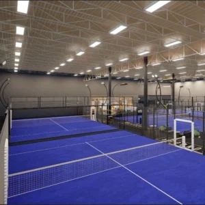 Standard Steel Panoramic Padel Court with Hot Dip Galvanized Finish 12mm Tempered Glass and Artificial Turf