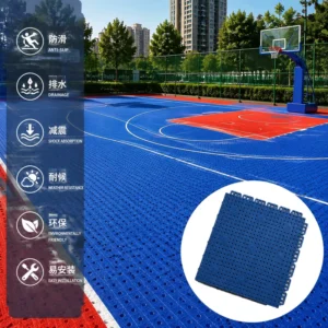 TPE Basketball Flooring, Outdoor Interlocking Floor Tiles for Professional Basketball Courts and Sports Arenas