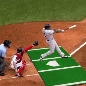 Thick Upgraded Version Baseball Batting Mat 3.8’x10′ Softball Inlaid Home Plate Turf Baseball Hitting Training Mat