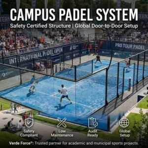 Tournament Grade Solid Padel Court Heavy Duty Frame Match Standard Build Padel Field