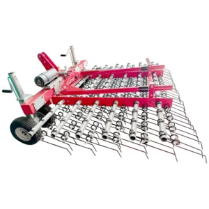 Tow Behind Lawn Rake Turf Maintenance Equipment for Golf Courses Football Field Thatch and Debris Collect