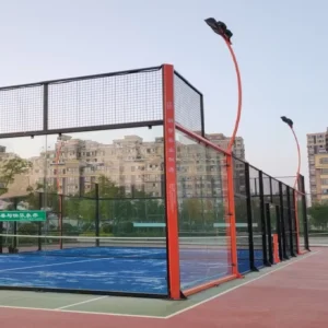 Type New Design Panoramic Indoor Outdoor Padel Tennis Court Roof Cover 20m*10m Artificial Turf Green Black Blue 3-Year