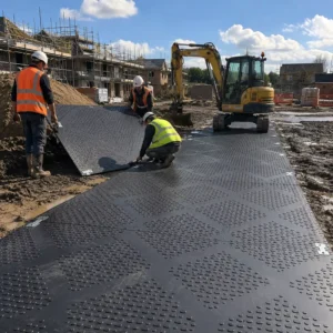 UV Resistant Modular Track Mats for Stadium Turf, Festivals, Outdoor Parking and Pedestrian Walkways, 4×8 Ground Protection Mats