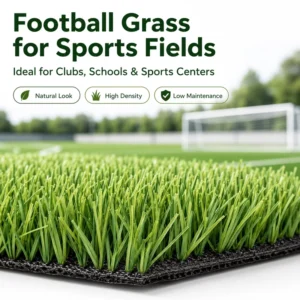 UV-Resistant Monofilament 50mm Artificial Football Grass with Shock Pad for Soccer Fields