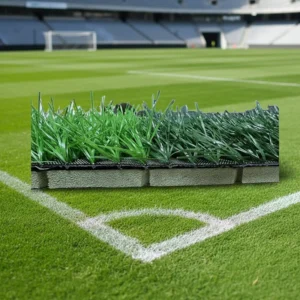 UV-Resistant Sports Field Artificial Turf Grass, Fireproof Shock-Absorbing Green Carpet for Football and Soccer