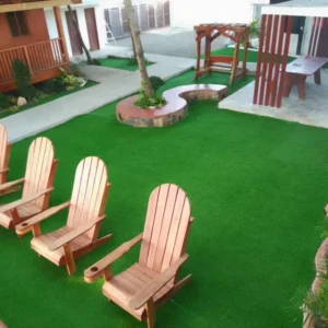 UV Stabilized Artificial Landscape Grass High Density PE PP Turf with Drainage for Garden Villa Outdoor Rose