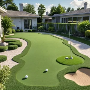 UV-Stable Artificial Lawn Synthetic Grass Turf for Commercial Residential Golf and Football Courts