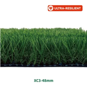 Ultra Resilient Artificial Grass Carpet XC3 48mm Heavy Duty High Resilience Synthetic Turf for High Traffic Areas