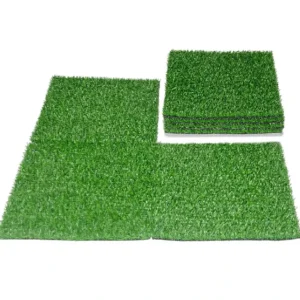 VERDIGRASS PVC Artificial Grass Turf Patch 12×12 Inch Synthetic Indoor Outdoor Patio Tiles Realistic Appearance Drainage