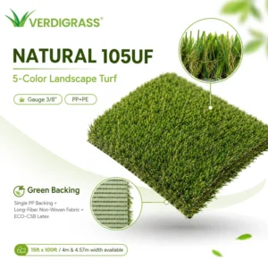 Verdigrass Natural Looking 50.8mm Double Wave Soft Eco Friendly High Density Hypertonic Water Artificial Grass Commercial