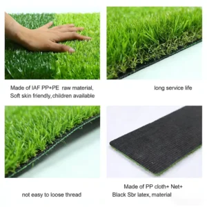 Waterproof Anti slip 25mm Artificial Grass for Swimming Pool Deck Realistic Durable Synthetic Turf for Outdoor Wet Area Use