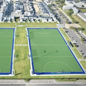 Waterproof Artificial Grass Turf for Soccer and Landscaping Fields, Customizable, High-Density Polyethylene, 8-10