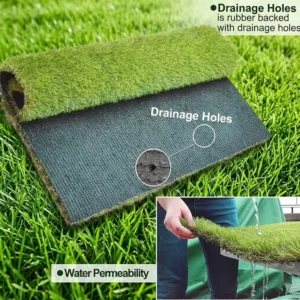 Waterproof Durable Artificial Grass Custom Pile Height Garden Backyard Sports Field Landscaping