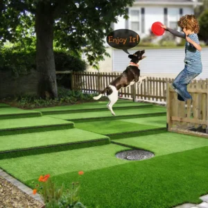 Waterproof Easy Installation 20mm Artificial Grass Roll for Roof Realistic Lightweight Synthetic Turf for Apartment Balcony