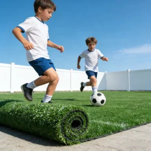 Waterproof Safe 20mm Artificial Grass For Childrens Play Yard Realistic Soft Synthetic Turf Carpet For Backyard Playground