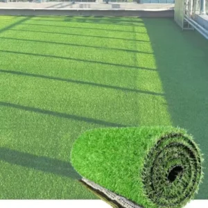 Weatherproof Non-Infill Eco-Friendly Artificial Turf for Running Tracks and Playgrounds, 3/8 Inch