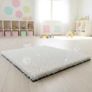 White UV-Stabilized, Fade-Resistant Artificial Grass for Landscape Design