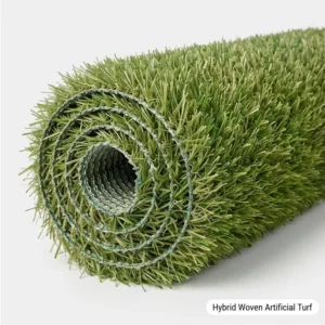 Woven Artificial Turf Fast-Draining UV-Resistant Hybrid Grass for Playground School Yard