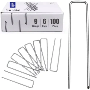 Zinc-Plated Galvanized U-Type Turf Staples for Artificial Grass Rust-Proof Sod Pins